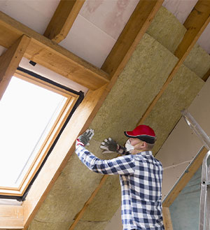 Mineral Wool Installation on Exterior Wall