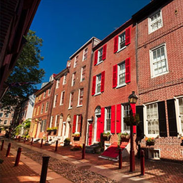 historic rowhouses in Philly