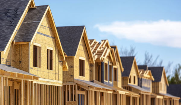 Pennsylvania neighborhood, with new home residential builds.