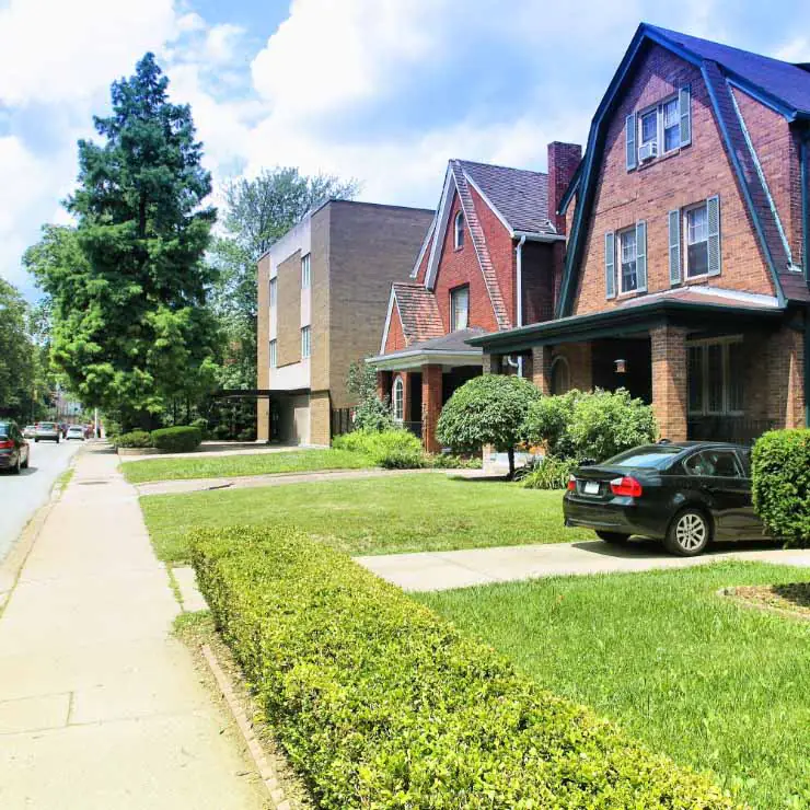 Houses in Pittsburgh suburbs.